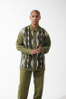 Silversilk Men's 2 Piece Long Sleeve Walking Suit - Abstract Stripe