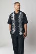 Silversilk Men's 2 Piece Short Sleeve Walking Suit - Abstract Stripe Pattern