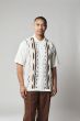 Silversilk Men's 2 Piece Short Sleeve Walking Suit - Abstract Stripe Pattern