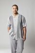 Silversilk Men's 2 Piece Short Sleeve Walking Suit - Zig-Zag Stripe Pattern