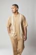 Silversilk Men's 2 Piece Short Sleeve Walking Suit - Fine Line Stripe