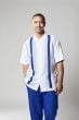 Silversilk Men's 2 Piece Short Sleeve Walking Suit - Fine Line Stripe