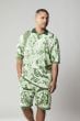 Stacy Adams Men's 2 Piece Short Set Walking Suit - Abstract Pattern