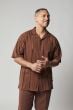 Stacy Adams Men's 2 Piece Linen Walking Suit - Cutout Stripe Shirt