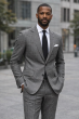 Black Suit Glen Plaid Mens Suits for Men 2 Piece Suit for Gents