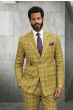 Bronze Suit Windowpane Pattern Suits for Men
