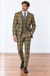 Bronze Men's Suit Men Double Breasted Vest