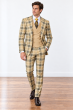 Camel Men's Suit Men Double Breasted Vest