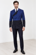 Black/Blue Double Breasted Suit Peak Lapel
