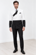 Statement Men's Outlet 2 Piece 100% Wool Modern Fit Double Breasted Suit - Two Tone Jacket
