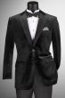 Black Mens Blazer Velvet Sport Coat Notch Lapel