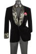 Vinci Men's 1 Button Sport Coat  - Shining Floral Accents
