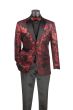 CCO Men's Outlet 2 Button Sport Coat  - Floral Jacquard