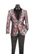 CCO Men's Outlet 2 Button Sport Coat  - Floral Tri-Color
