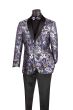 CCO Men's Outlet 2 Button Sport Coat  - Floral Tri-Color