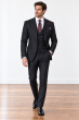 Black Pinstripe Suit 3 Piece Suit Suits for Gents
