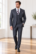 Grey Pinstripe Suit 3 Piece Suit Suits for Gents