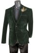 Vinci Men's Luxurious Velvet Slim Sport Coat - Faux Leather Trim
