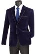 CCO Men's Velvet Slim Outlet Sport Coat - Faux Leather Trim