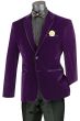 CCO Men's Velvet Slim Outlet Sport Coat - Faux Leather Trim