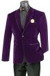 Vinci Men's Luxurious Velvet Slim Sport Coat - Faux Leather Trim