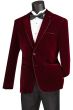 CCO Men's Velvet Slim Outlet Sport Coat - Faux Leather Trim