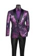 Vinci Men's Slim Fit Sport Coat - Floral Design