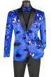 Blue Sports Jacket Mens Blazer Fancy Fabric