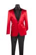 Vinci Men's Slim Fit Sport Coat - Narrow Shawl Lapel