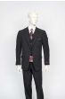 Zacchi Men's 3 Piece Poplin Outlet Suit - Solid Color Side Vents