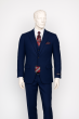 Navy Suit Mens Suits Notch Lapel Extra Long Suit