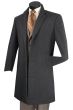 Vinci Men's 3/4 Length Top Coat - Cashmere Blend