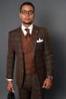 Statement Men's Outlet 3 Piece 100% Wool Fashion Suit - Classic Plaid Pattern