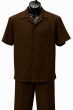 Brown Leisure Suit Clothing Suit for Men