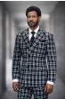 Black Suit Mens Double Breasted Suits