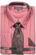 Avanti Uomo Men's French Cuff Dress Shirt Set - Gradient Stripes