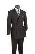 CCO Men's 2 Piece Poplin Double Breasted Outlet Solid Suit