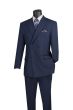 CCO Men's 2 Piece Poplin Double Breasted Outlet Solid Suit