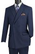CCO Men's 2 Piece Poplin Double Breasted Outlet Solid Suit