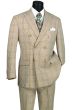 Vinci Men's 2 Piece Double Breasted Suit - Fashion Glen Plaid