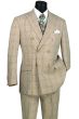 CCO Men's Outlet 2 Piece Double Breasted Suit - Fashion Glen Plaid