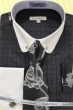 Black Collar Pin Shirts Mens Shirts