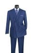 Vinci Men's 2 Piece Double Breasted Suit - Banker Pinstripe