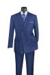 CCO Men's 2 Piece Double Breasted Outlet Suit - Banker Pinstripe