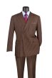 CCO Men's 2 Piece Double Breasted Outlet Suit - Banker Pinstripe