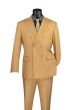 CCO Men's 2 Piece Double Breasted Outlet Suit - Banker Pinstripe