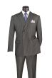CCO Men's 2 Piece Double Breasted Outlet Suit - Banker Pinstripe