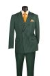 CCO Men's Outlet 2 Piece Double Breasted Pinstripe Suit - Adjustable Waistband