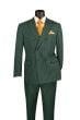 Vinci Men's 2 Piece Double Breasted Pinstripe Suit - Adjustable Waistband