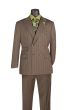 Brown Double Breasted Suit Gangster Stipe Suit Peak Lapel